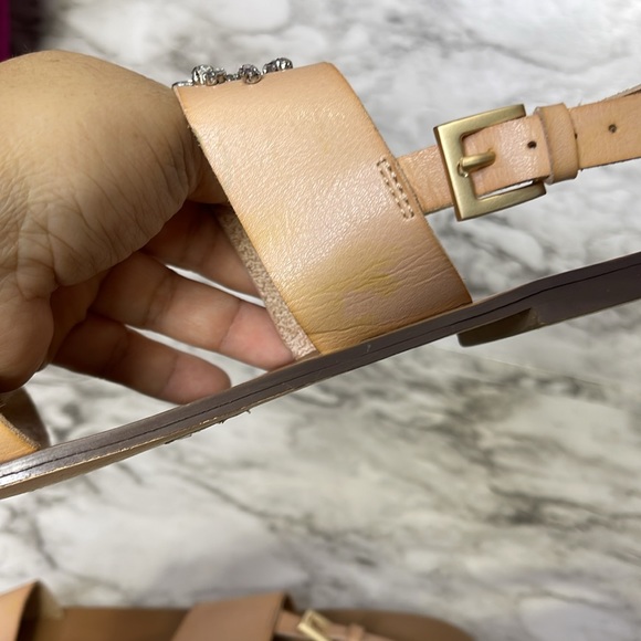 J. Crew Factory womens slingback sandal rhinestone shoe size 8 - Picture 6 of 13